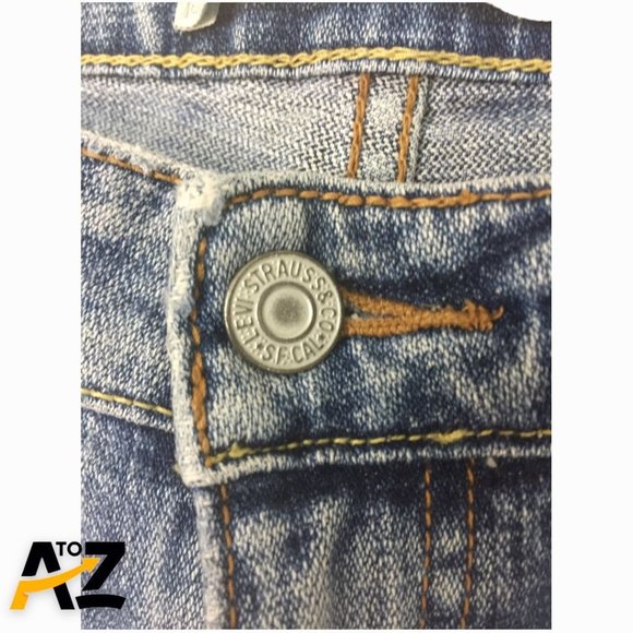 Levis 315 Womens Shaping Boot Cut Jeans Size 6M Distressed Blue Stretch 5 Pocket - Picture 7 of 12